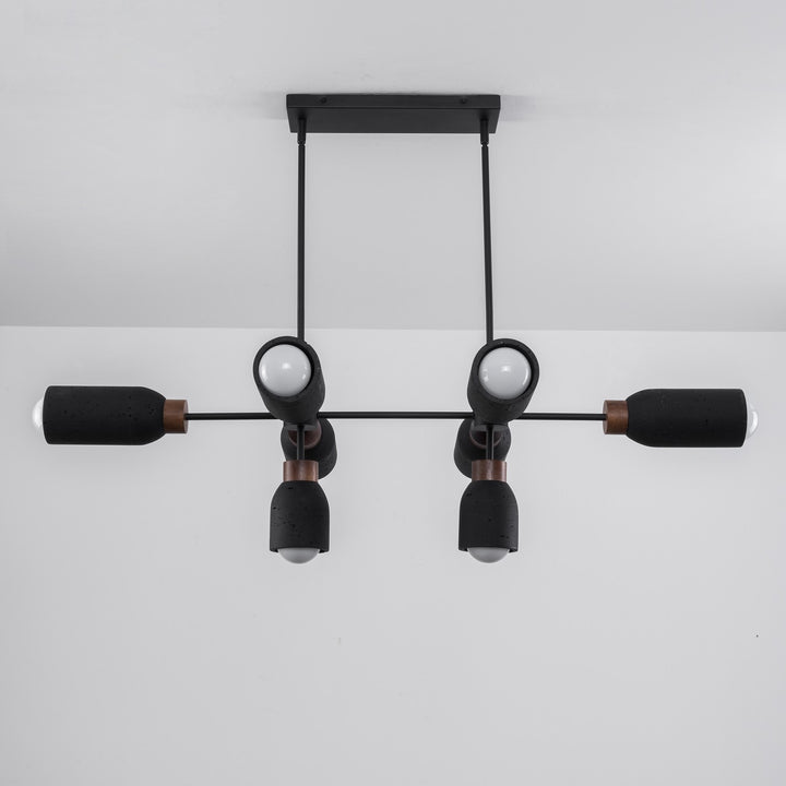 Maxim - 10628LVBK - Eight Light Pendant - Pompeii - Lava / Black