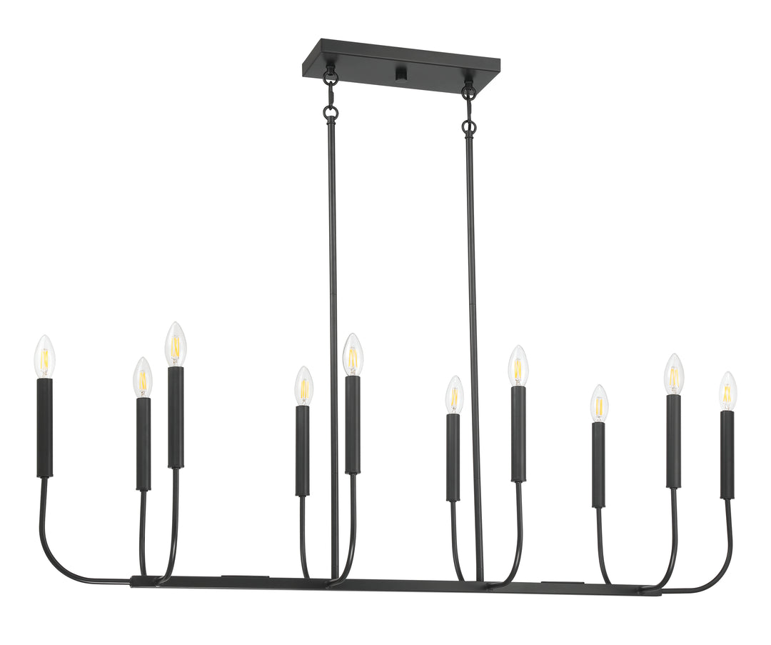 Traci Ten Light Island Pendant in Flat Black - available from The Lighting Shoppe, trusted by Canadian homeowners