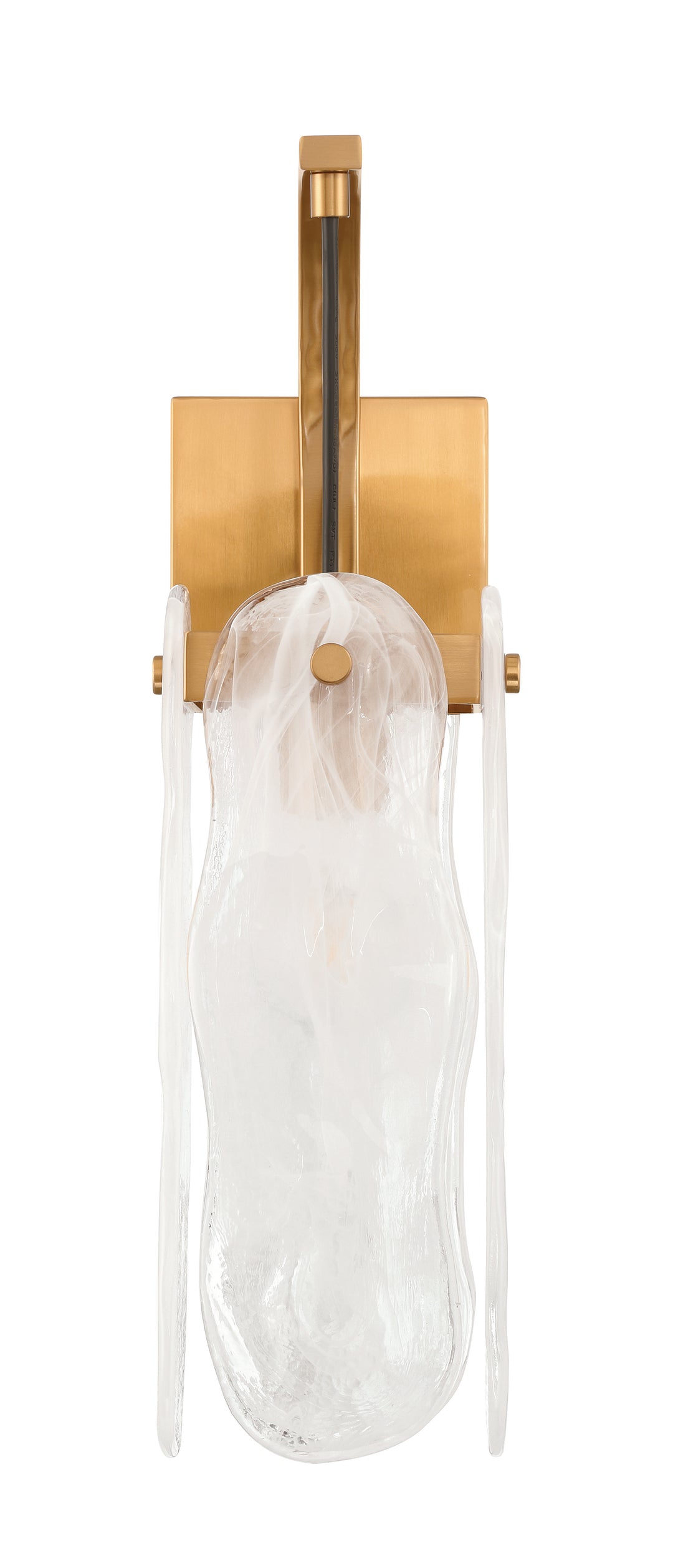 Angela One Light Wall Sconce in Satin Brass - available from The Lighting Shoppe, trusted by Canadian homeowners