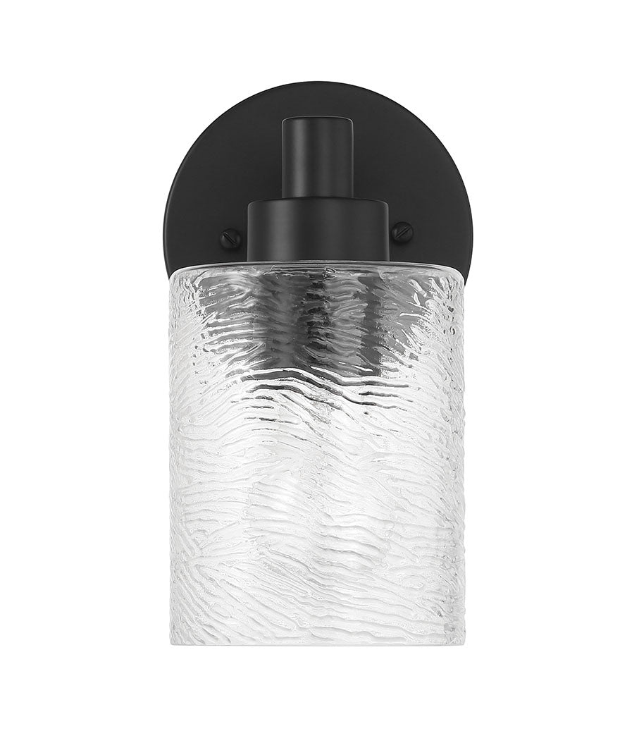 Lyndsey One Light Wall Sconce in Flat Black - available from The Lighting Shoppe, trusted by Canadian homeowners