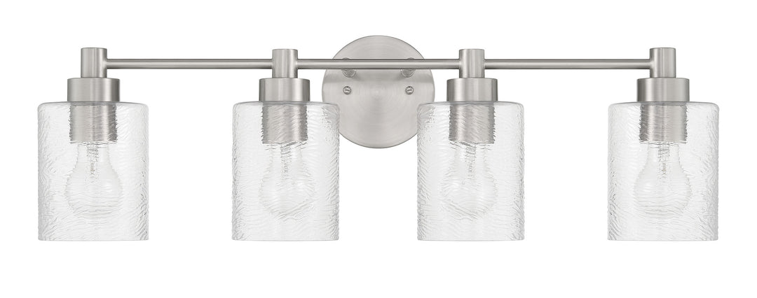 Lyndsey Four Light Vanity in Brushed Polished Nickel - available from The Lighting Shoppe, trusted by Canadian homeowners