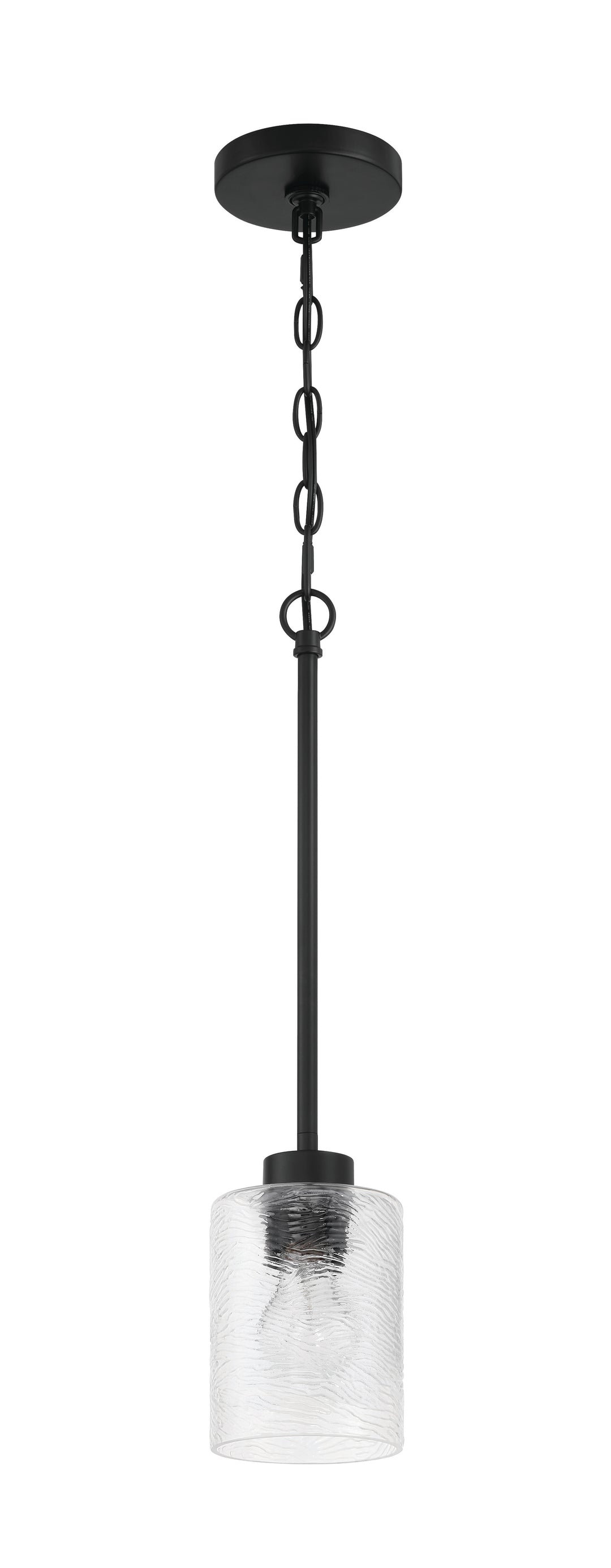 Lyndsey One Light Mini Pendant in Flat Black - available from The Lighting Shoppe, trusted by Canadian homeowners