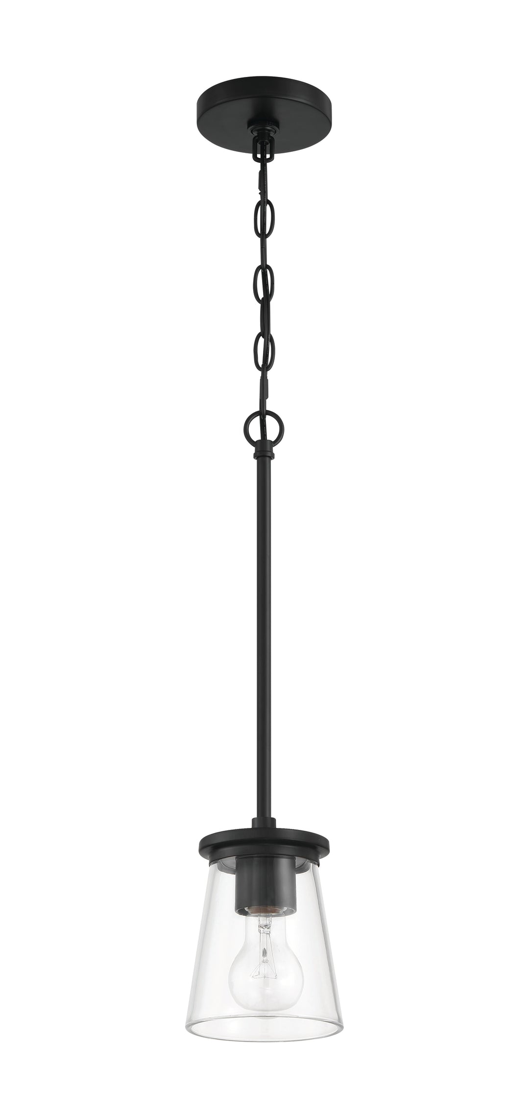 Connell One Light Mini Pendant in Flat Black - available from The Lighting Shoppe, trusted by Canadian homeowners