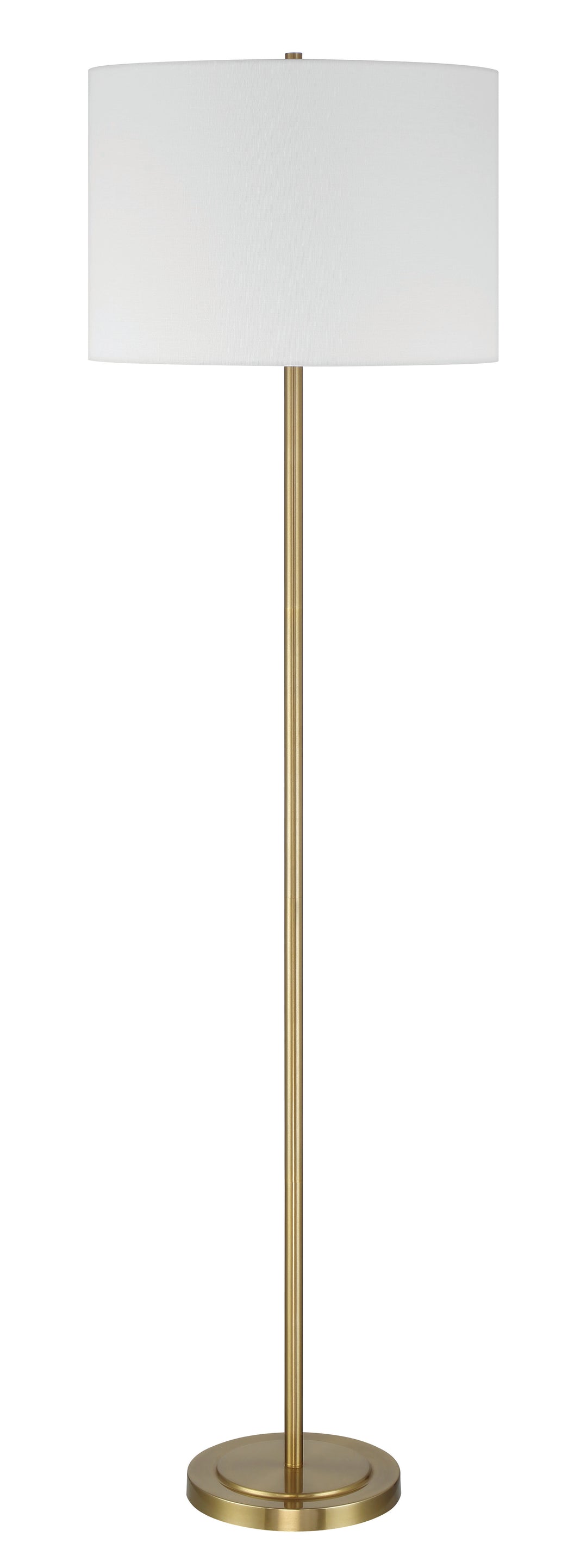 Jones One Light Floor Lamp in Satin Brass - available from The Lighting Shoppe, trusted by Canadian homeowners