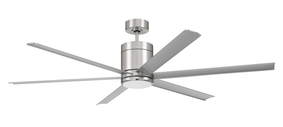 Tate 65"Ceiling Fan in Brushed Polished Nickel - available from The Lighting Shoppe, trusted by Canadian homeowners