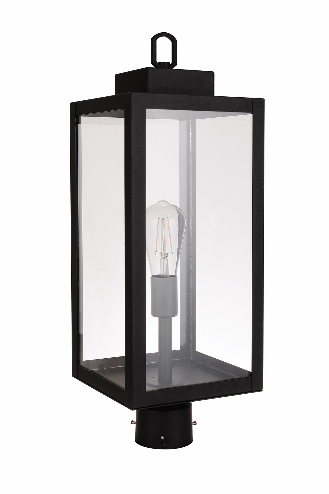 Marin One Light Outdoor Post Mount in Textured Black - available from The Lighting Shoppe, trusted by Canadian homeowners