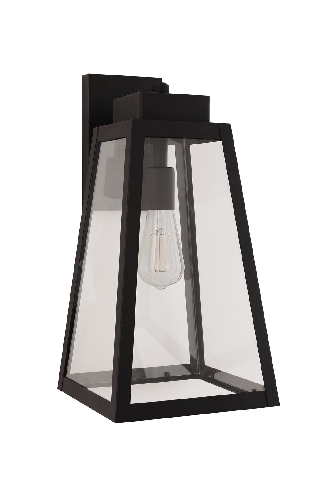 Sorano One Light Outdoor Lantern in Textured Black - available from The Lighting Shoppe, trusted by Canadian homeowners