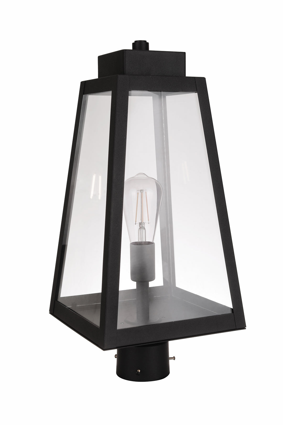 Sorano One Light Outdoor Post Mount in Textured Black - available from The Lighting Shoppe, trusted by Canadian homeowners