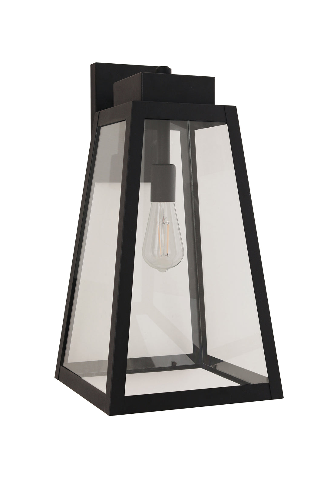 Sorano One Light Outdoor Lantern in Textured Black - available from The Lighting Shoppe, trusted by Canadian homeowners