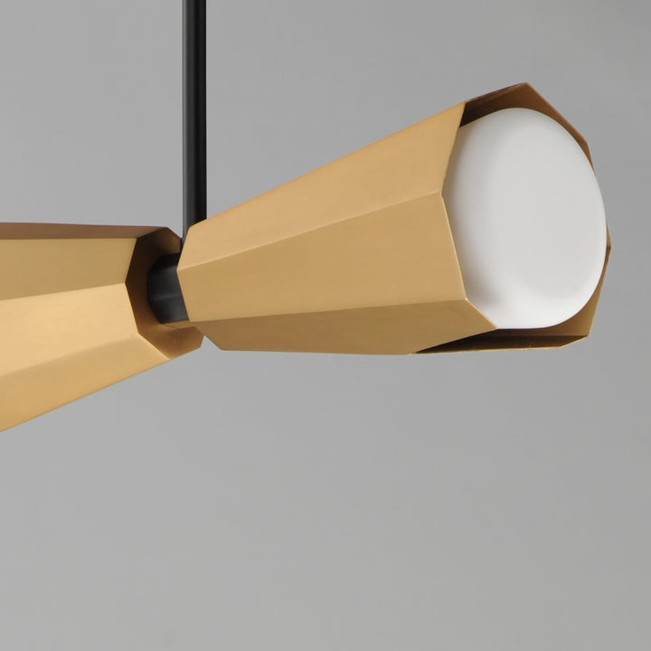 Maxim - 10812SWBKAB - Two Light Pendant - Rizzo - Black / Antique Brass