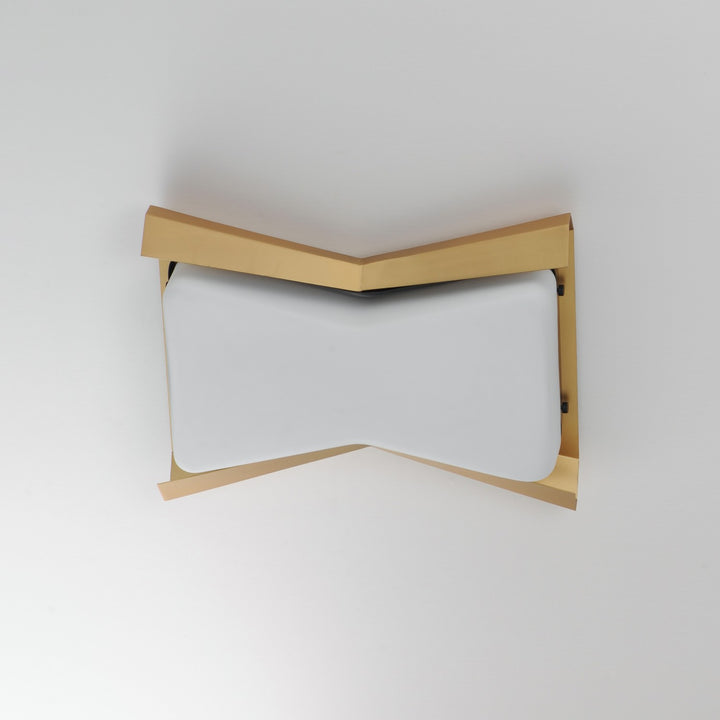 Maxim - 10819SWBKAB - Two Light Flush Mount - Rizzo - Black / Antique Brass