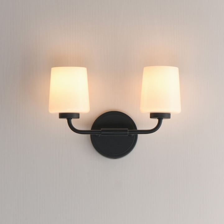 Maxim - 12692WTBK - Two Light Wall Sconce - Durham - Black