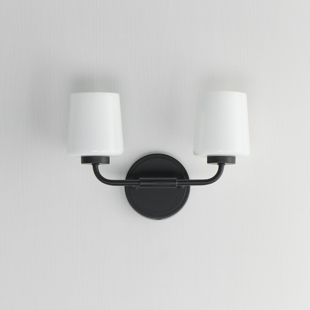 Maxim - 12692WTBK - Two Light Wall Sconce - Durham - Black