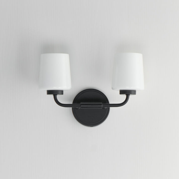 Maxim - 12692WTBK - Two Light Wall Sconce - Durham - Black