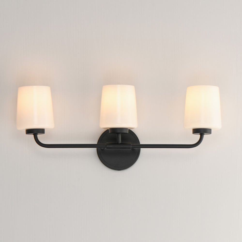 Maxim - 12693WTBK - Three Light Bath Vanity - Durham - Black