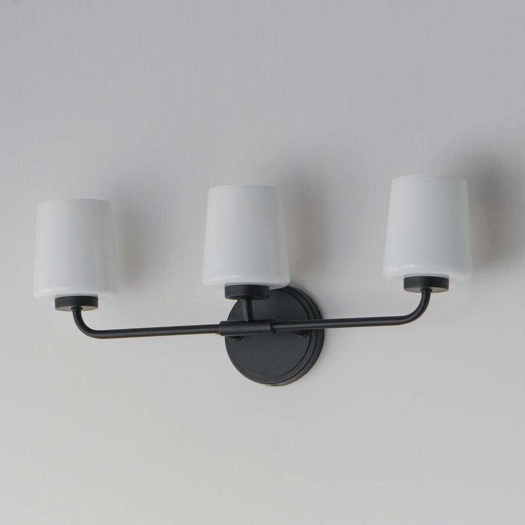 Maxim - 12693WTBK - Three Light Bath Vanity - Durham - Black
