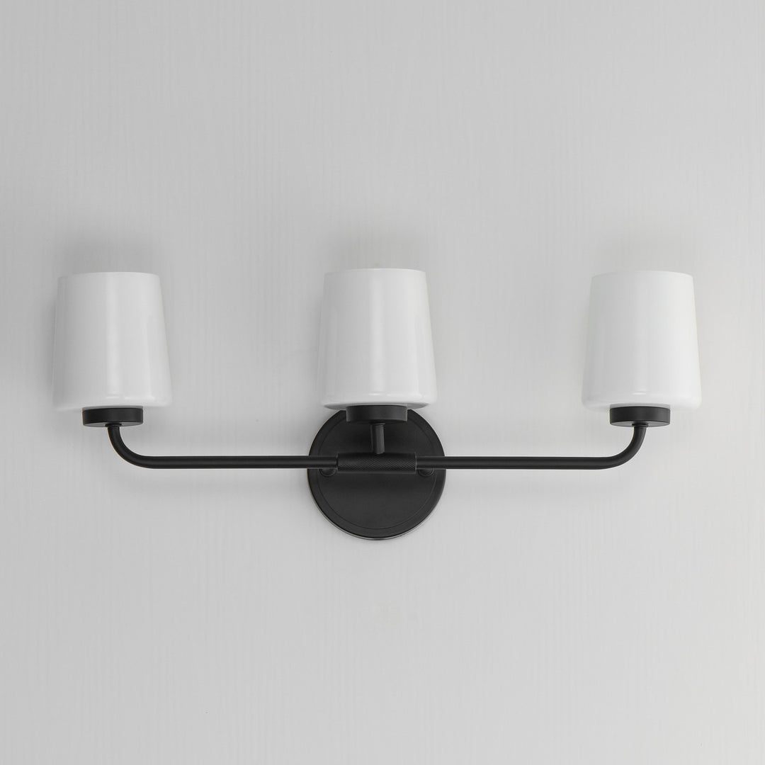 Maxim - 12693WTBK - Three Light Bath Vanity - Durham - Black