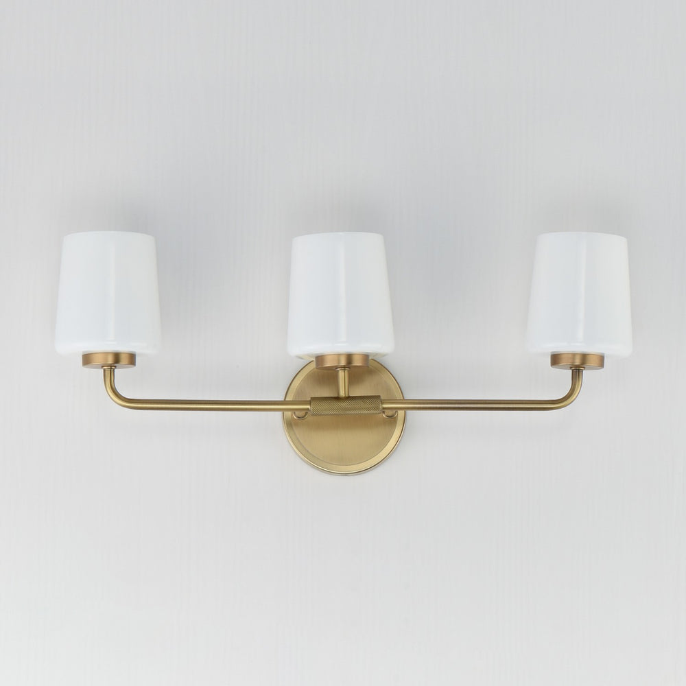 Maxim - 12693WTNAB - Three Light Bath Vanity - Durham - Natural Aged Brass