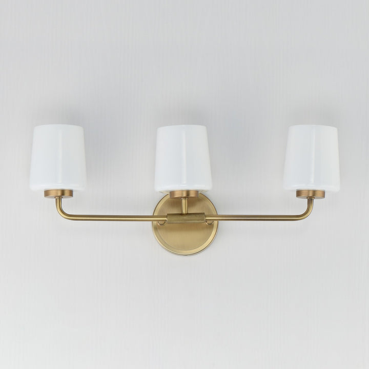Maxim - 12693WTNAB - Three Light Bath Vanity - Durham - Natural Aged Brass