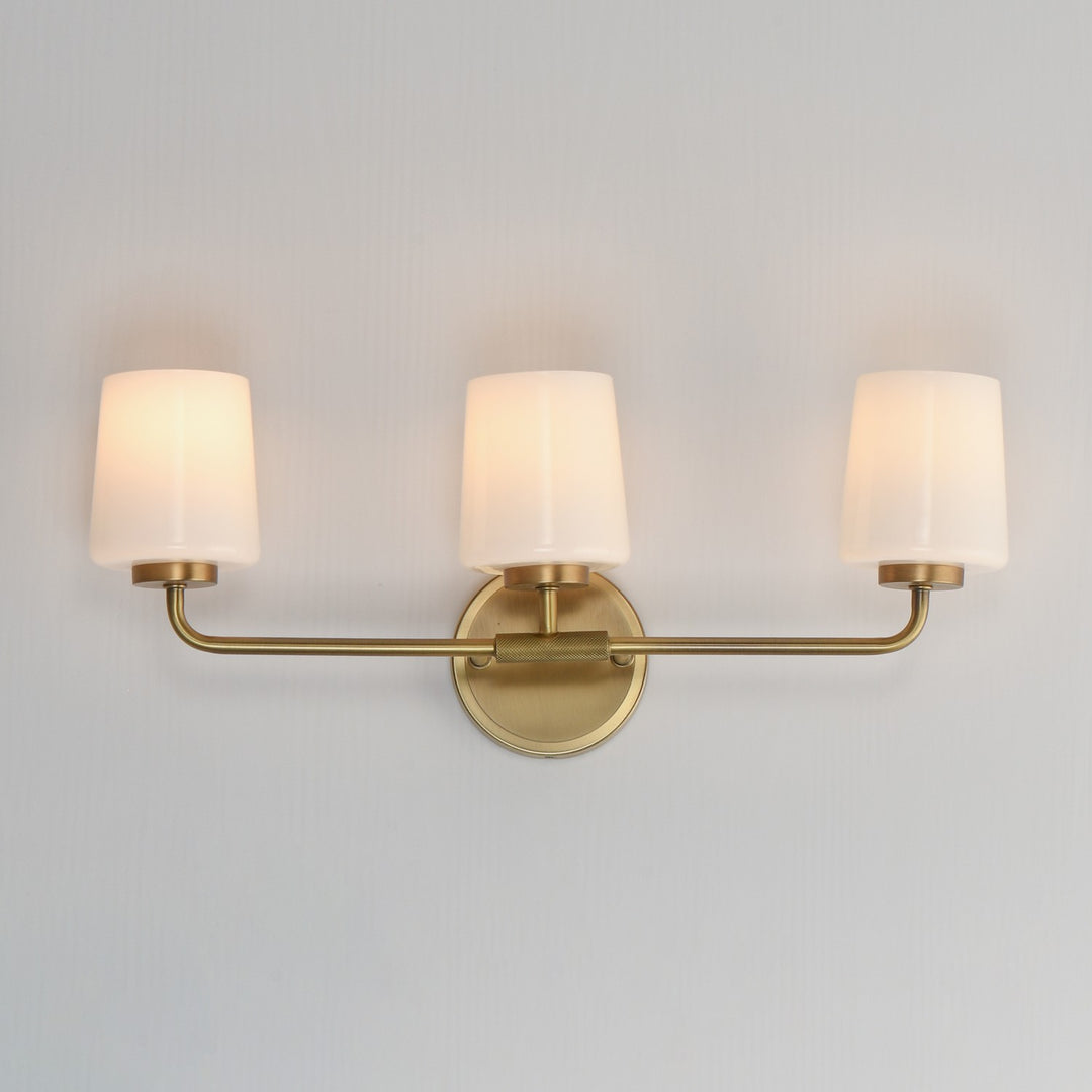 Maxim - 12693WTNAB - Three Light Bath Vanity - Durham - Natural Aged Brass