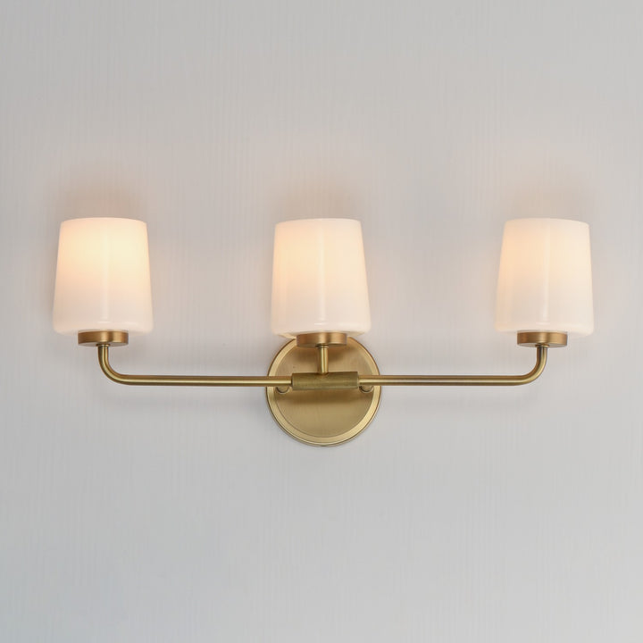 Maxim - 12693WTNAB - Three Light Bath Vanity - Durham - Natural Aged Brass