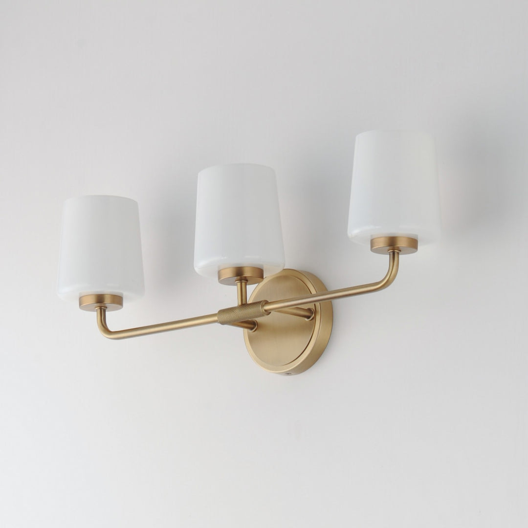 Maxim - 12693WTNAB - Three Light Bath Vanity - Durham - Natural Aged Brass