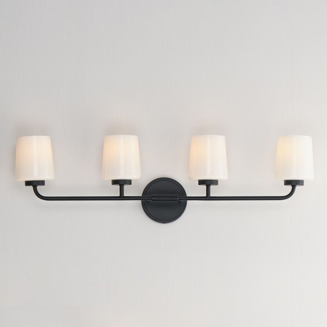 Maxim - 12694WTBK - Four Light Bath Vanity - Durham - Black