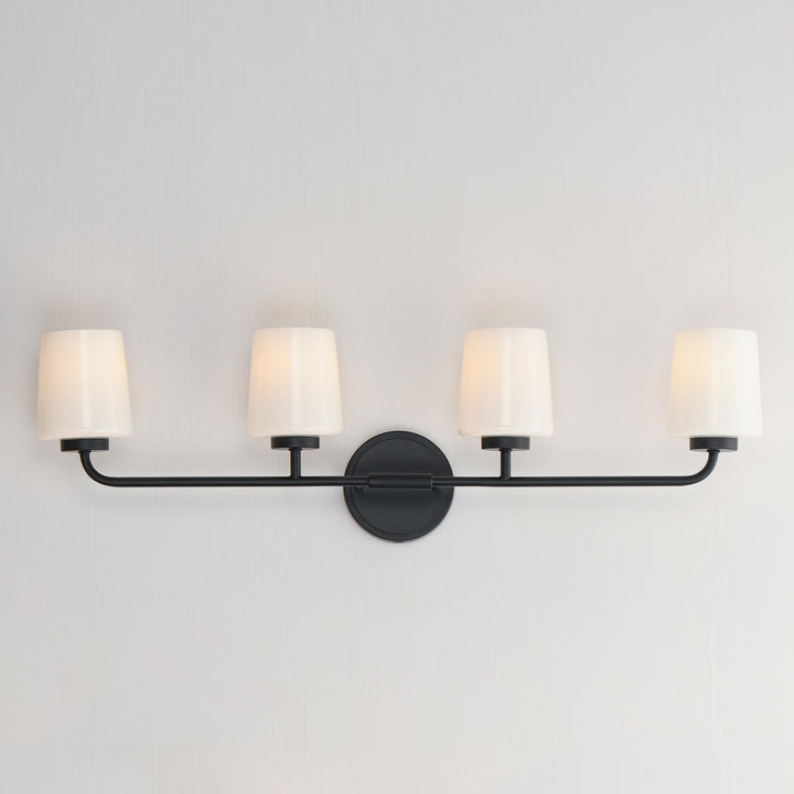Maxim - 12694WTBK - Four Light Bath Vanity - Durham - Black