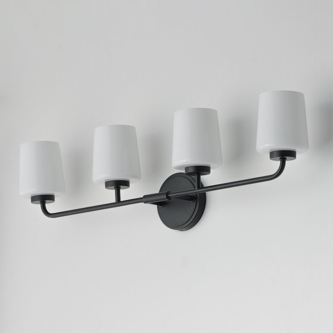 Maxim - 12694WTBK - Four Light Bath Vanity - Durham - Black