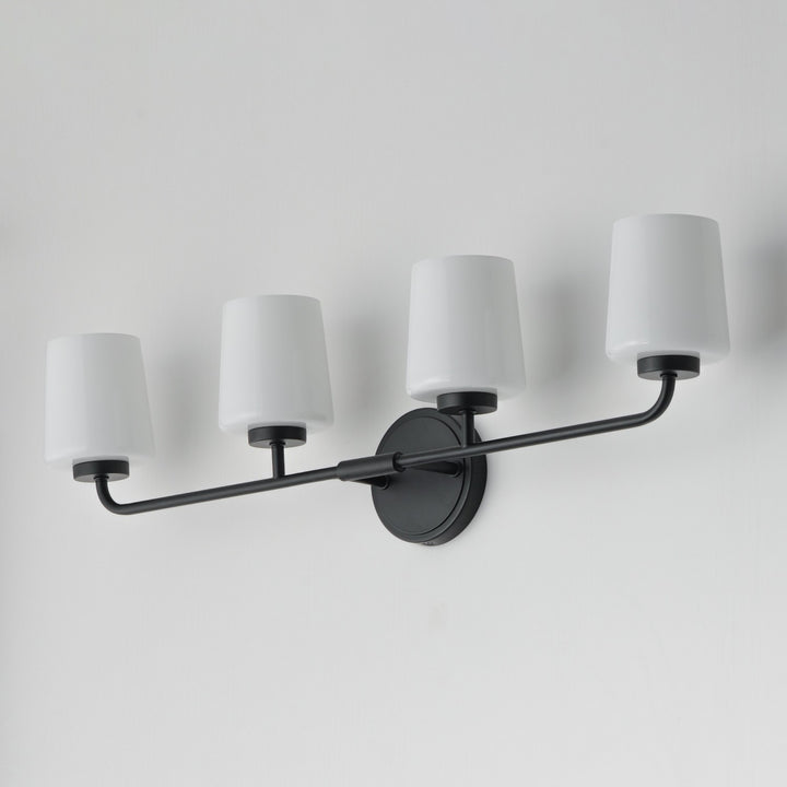 Maxim - 12694WTBK - Four Light Bath Vanity - Durham - Black
