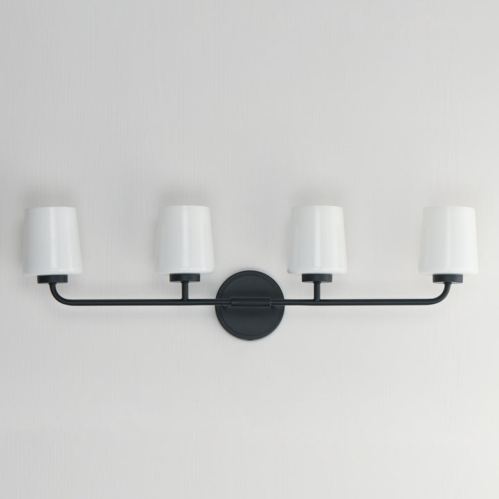 Maxim - 12694WTBK - Four Light Bath Vanity - Durham - Black