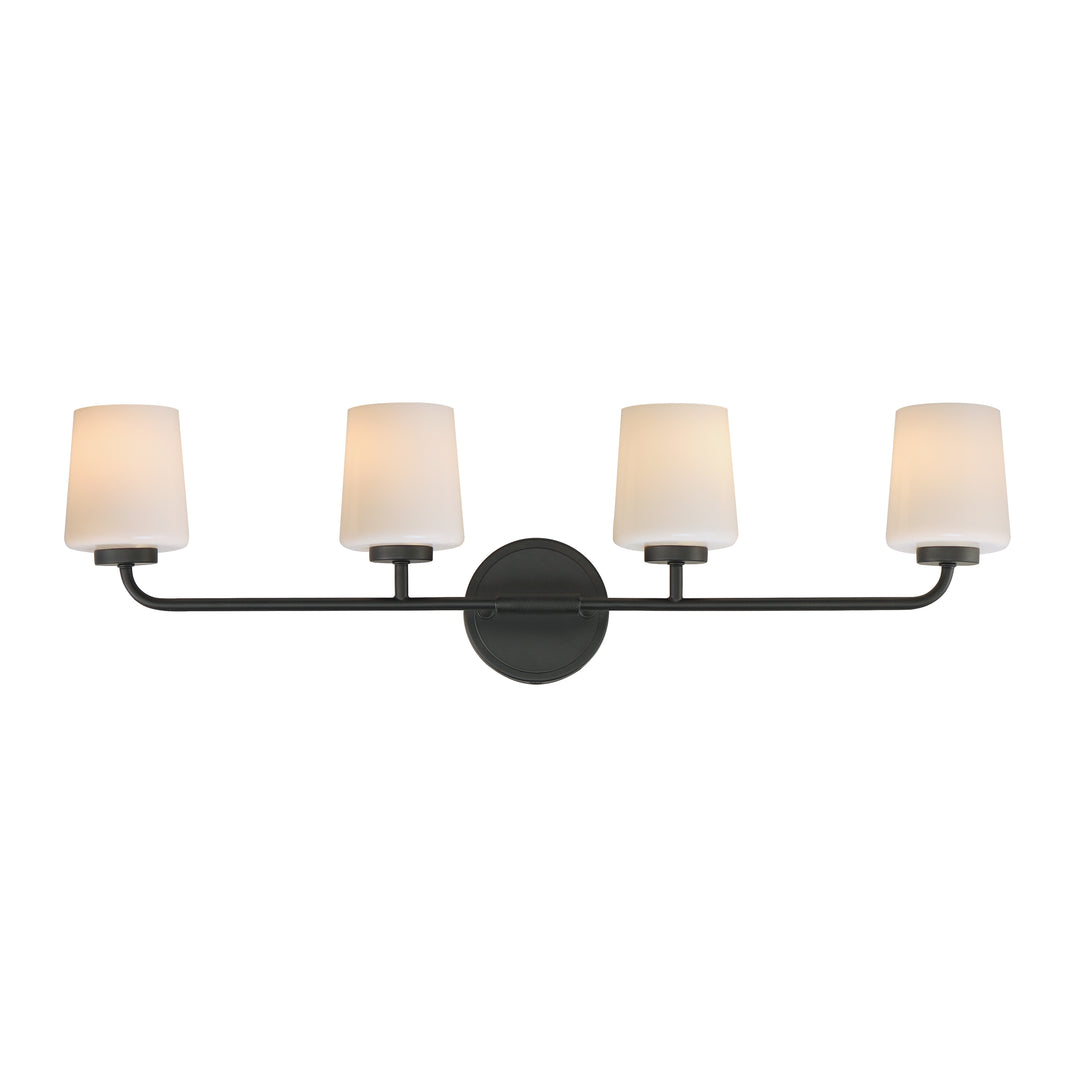 Maxim - 12694WTBK - Four Light Bath Vanity - Durham - Black