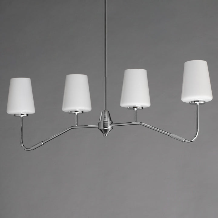 Maxim - 12697WTPC - Four Light Linear Chandelier - Durham - Polished Chrome