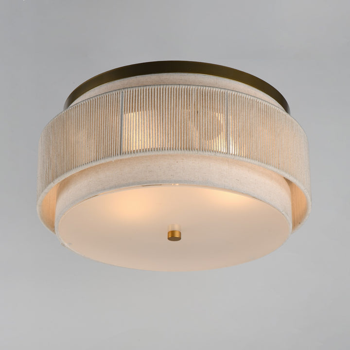 Maxim - 12810OFNAB - Two Light Flush Mount - Seacliff - Natural Aged Brass