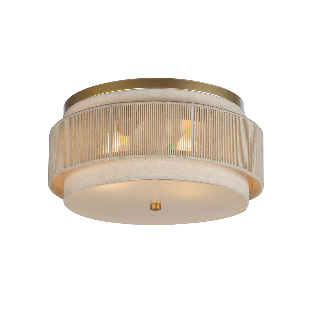 Maxim - 12810OFNAB - Two Light Flush Mount - Seacliff - Natural Aged Brass