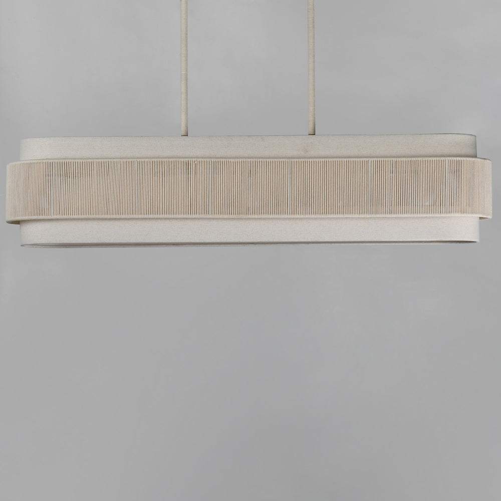 Maxim - 12815OFNAB - Five Light Linear Chandelier - Seacliff - Natural Aged Brass