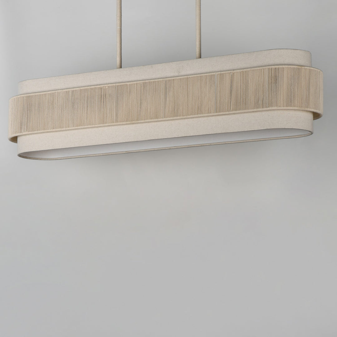 Maxim - 12815OFNAB - Five Light Linear Chandelier - Seacliff - Natural Aged Brass