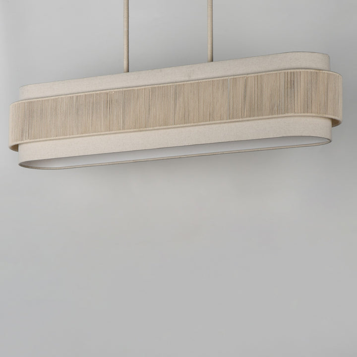 Maxim - 12815OFNAB - Five Light Linear Chandelier - Seacliff - Natural Aged Brass