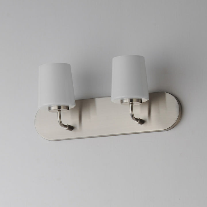 Maxim - 12892WTSN - Two Light Strip Bath Vanity - Durham - Satin Nickel