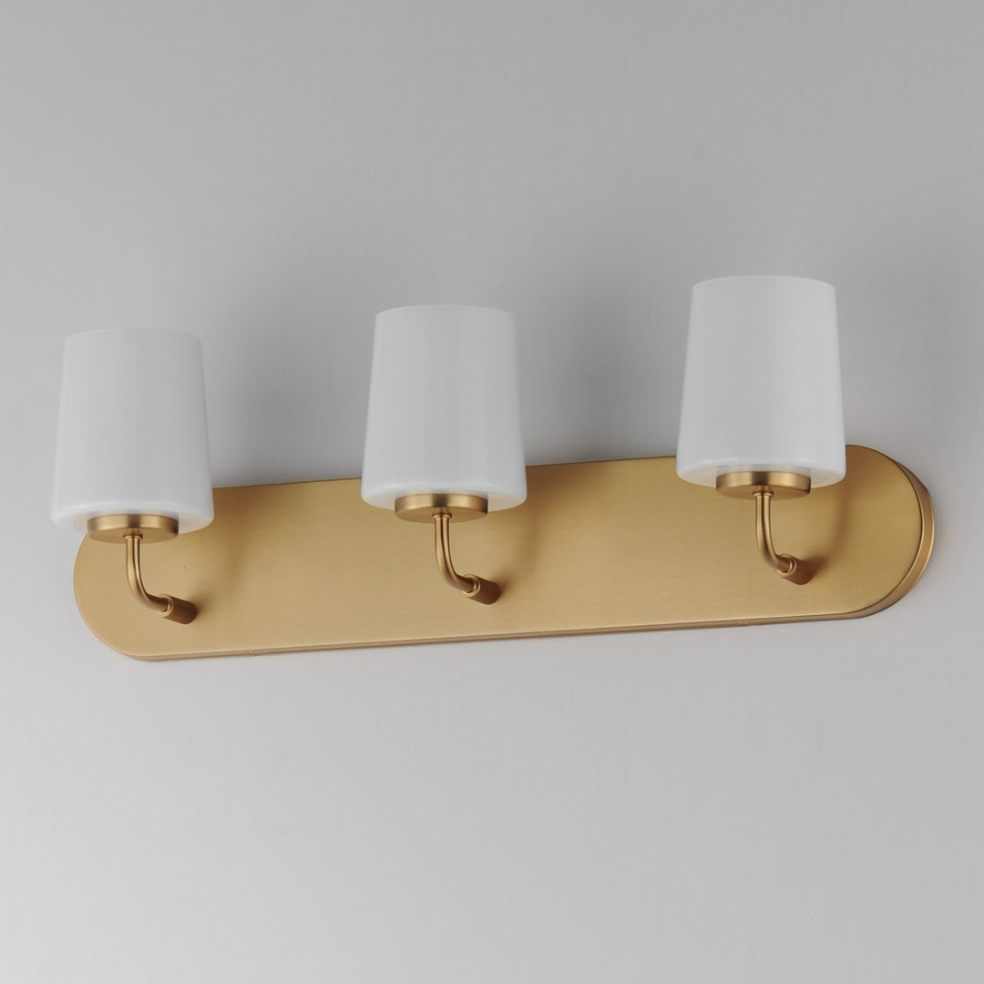Maxim - 12893WTNAB - Three Light Bath Vanity - Durham - Natural Aged Brass