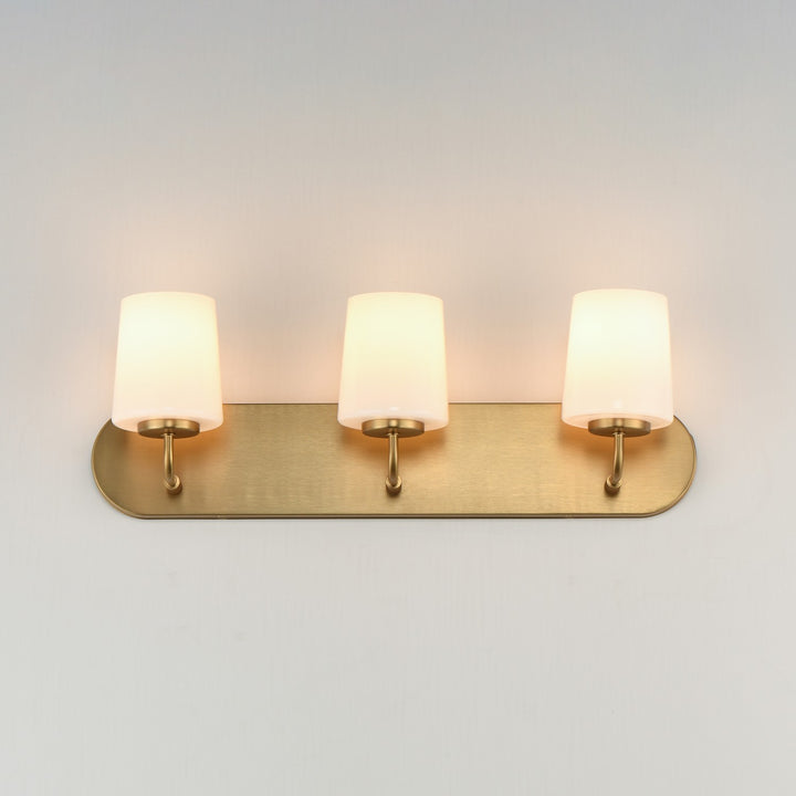 Maxim - 12893WTNAB - Three Light Bath Vanity - Durham - Natural Aged Brass