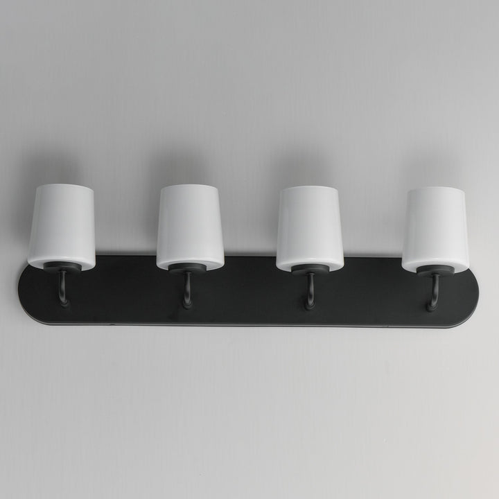 Maxim - 12894WTBK - Four Light Strip Bath Vanity - Durham - Black