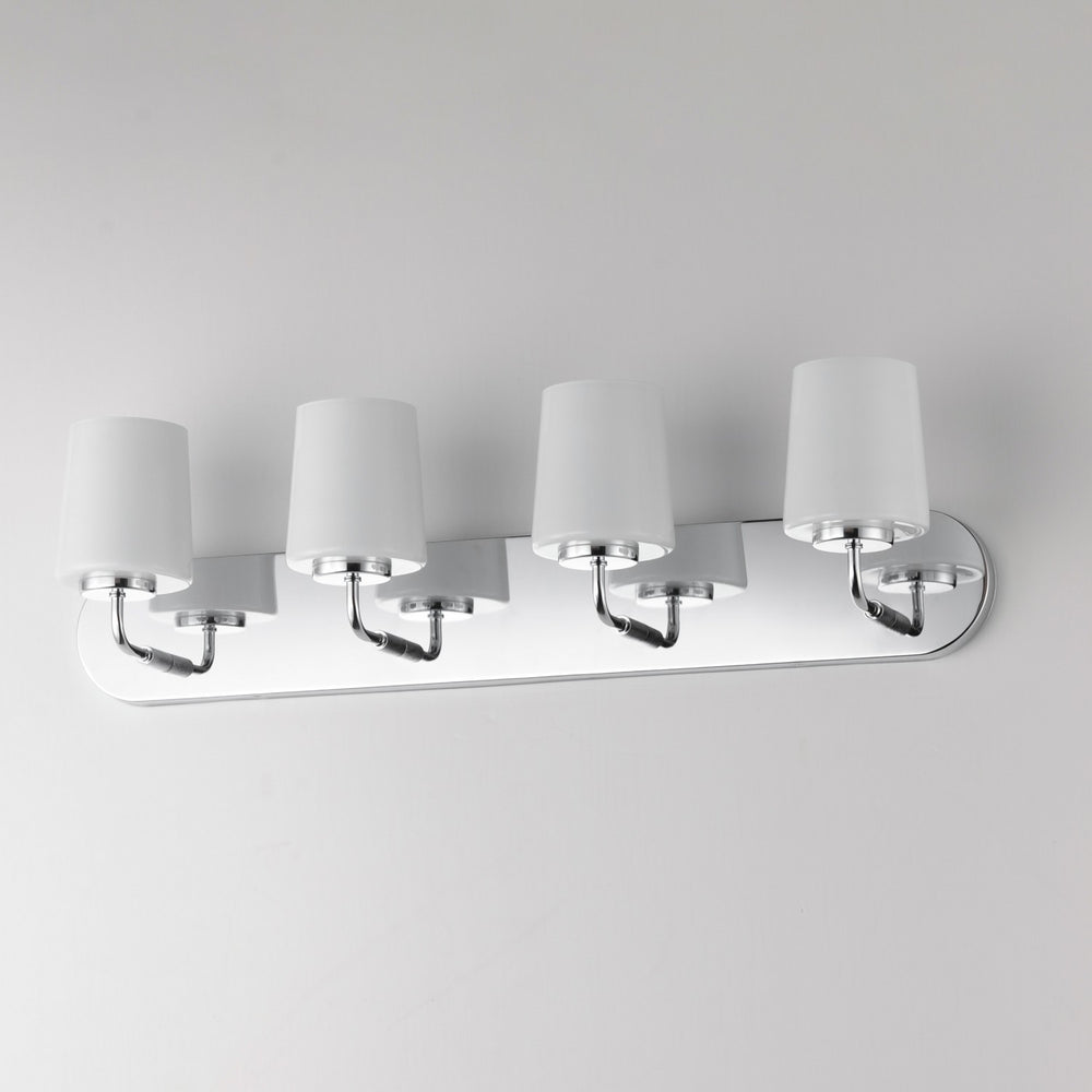 Maxim - 12894WTPC - Four Light Strip Bath Vanity - Durham - Polished Chrome