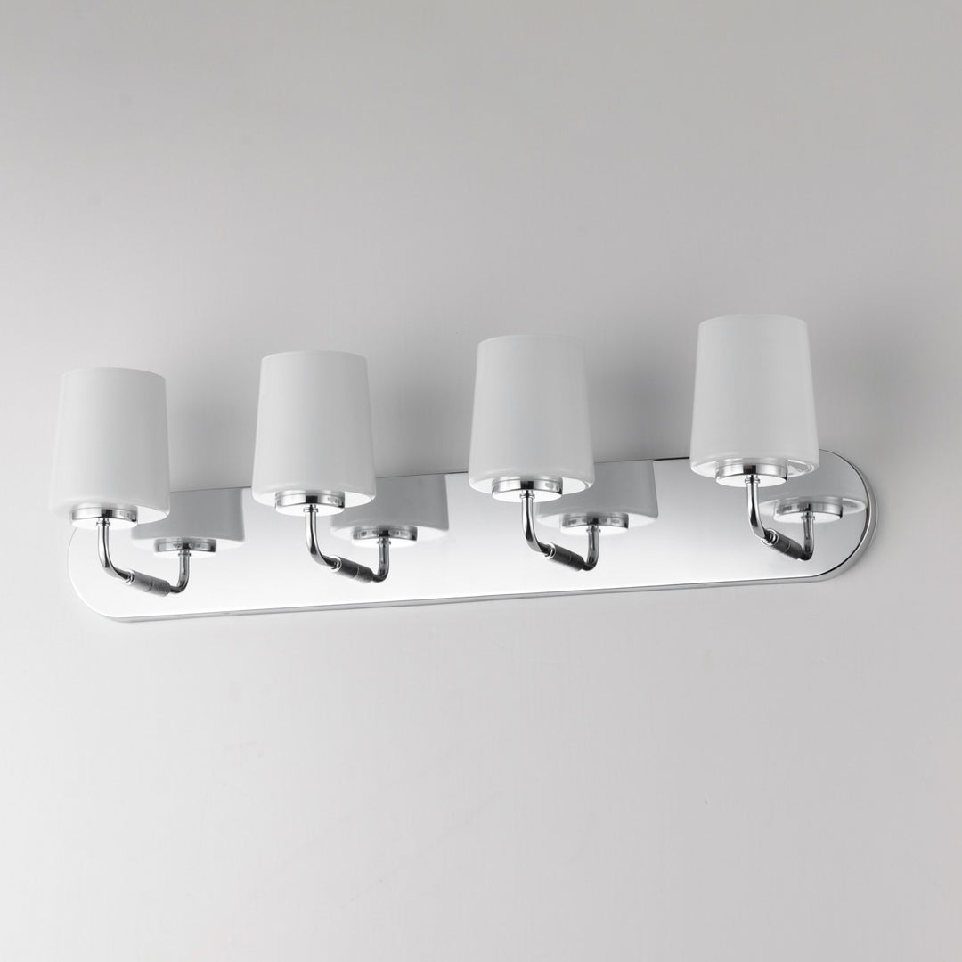 Maxim - 12894WTPC - Four Light Strip Bath Vanity - Durham - Polished Chrome