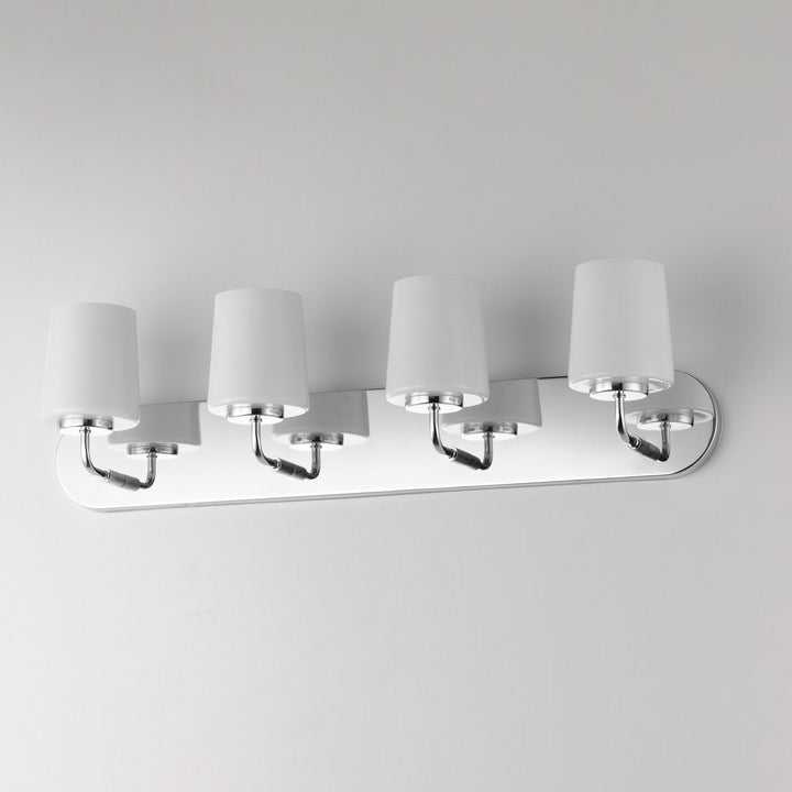 Maxim - 12894WTPC - Four Light Strip Bath Vanity - Durham - Polished Chrome