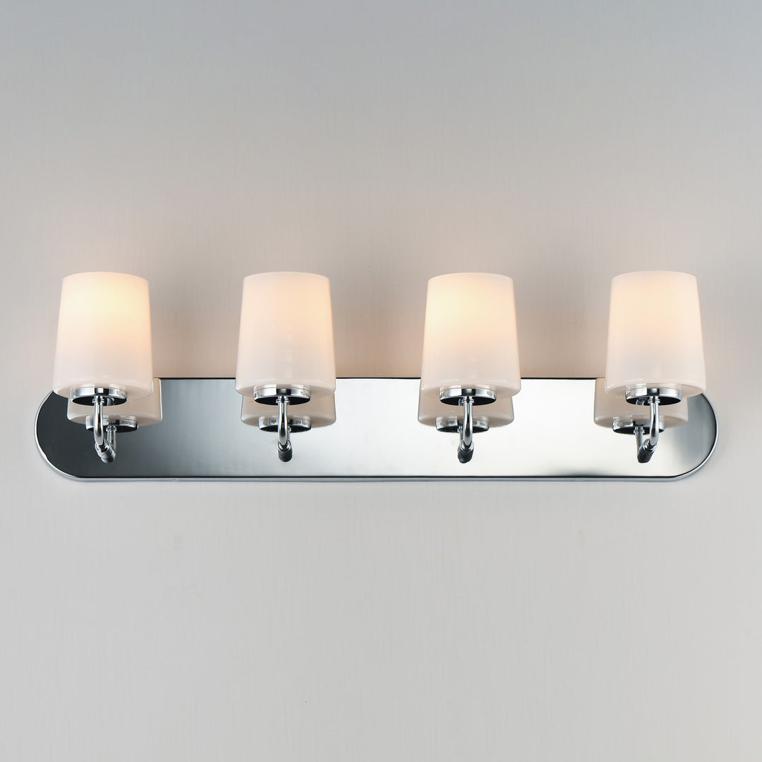 Maxim - 12894WTPC - Four Light Strip Bath Vanity - Durham - Polished Chrome