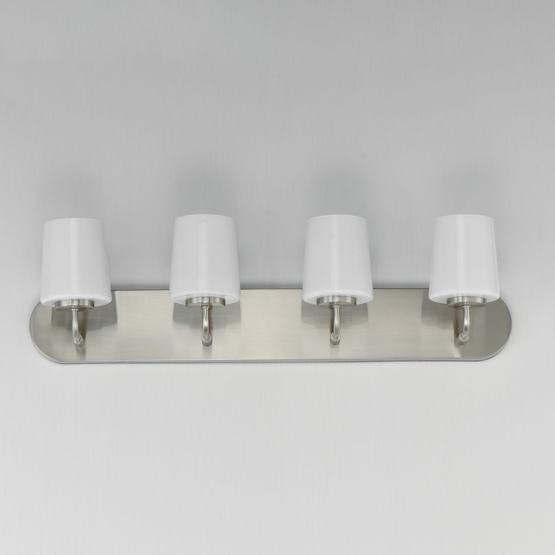 Maxim - 12894WTSN - Four Light Strip Bath Vanity - Durham - Satin Nickel