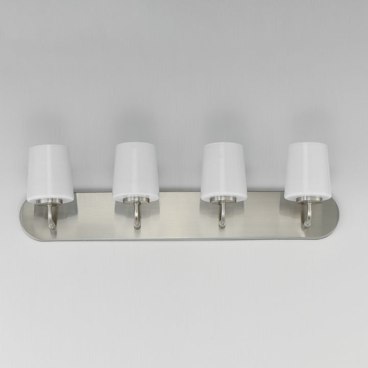 Maxim - 12894WTSN - Four Light Strip Bath Vanity - Durham - Satin Nickel