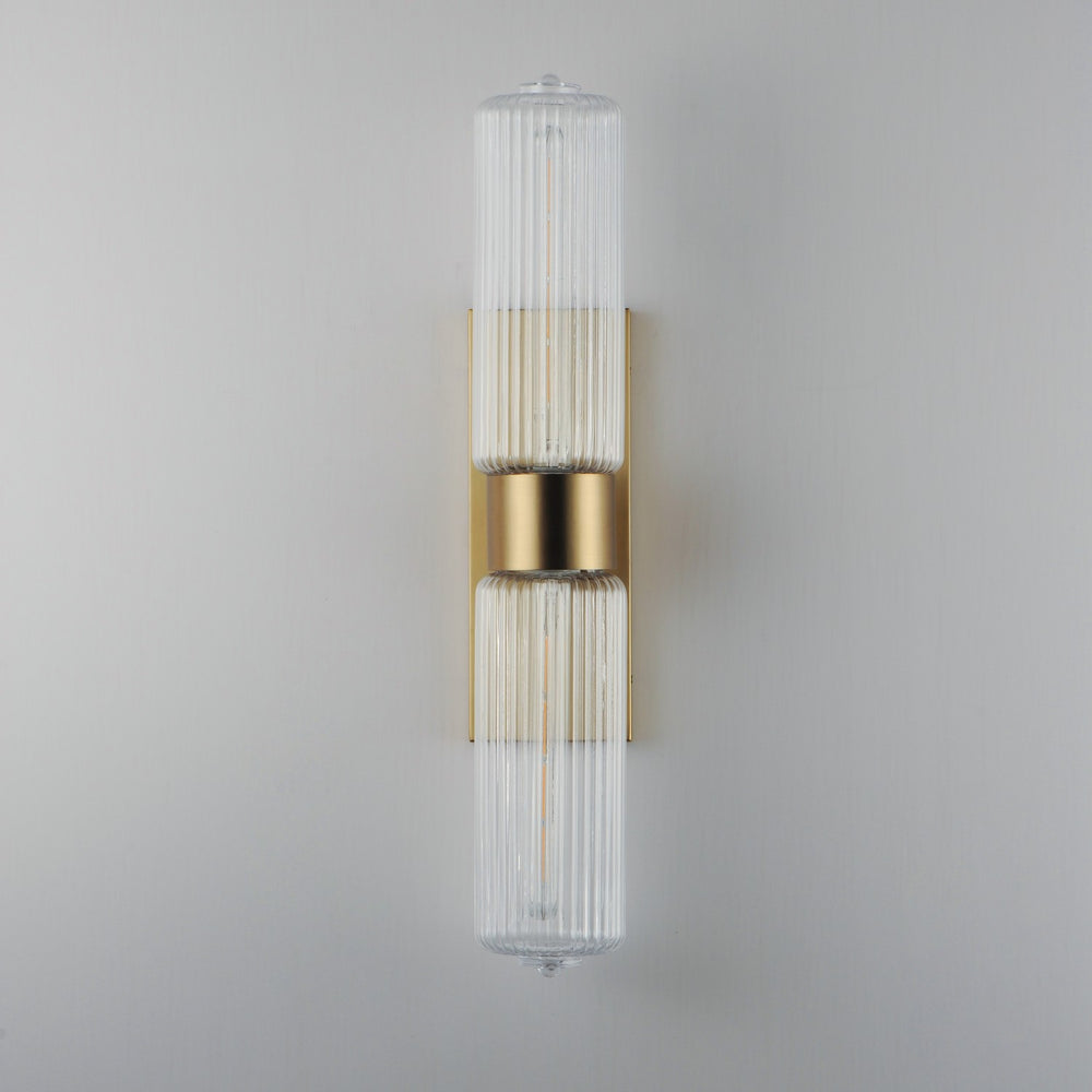 Maxim - 15192CRSBR - Two Light Wall Sconce - Kasbah - Satin Brass