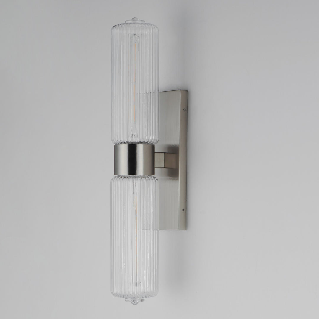 Maxim - 15192CRSN - Two Light Wall Sconce - Kasbah - Satin Nickel